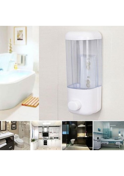 500 ml Banyo Sabunluk Duvara Monte Kendinden Yapışkanlı Şampuan Konteyner El Basın Temizle Sıvı Losyon Tek Yuva Depolama | Sıvı Sabunluk (Yurt Dışından)
