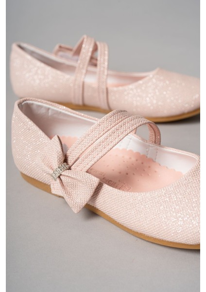 Çatal Baretli Fiyonklu Pudra Star Kız Çocuk Ayakkabı indirimleri