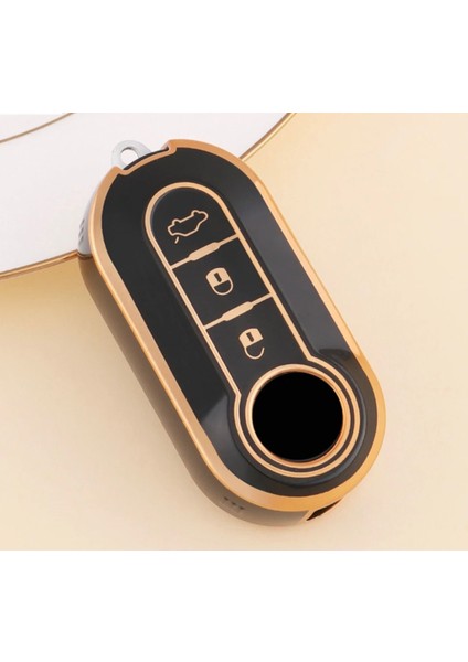 Citroen Jumper Anahtar Kılıfı Parlak Siyah Gold