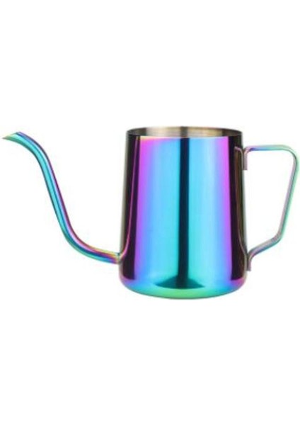 Paslanmaz Çelik El Cezve El Punch Pot Kahve Kapları Kapaklı Damla Gooseneck Bacalı Uzun Ağız Kahve Kettle Çaydanlık (Yurt Dışından)