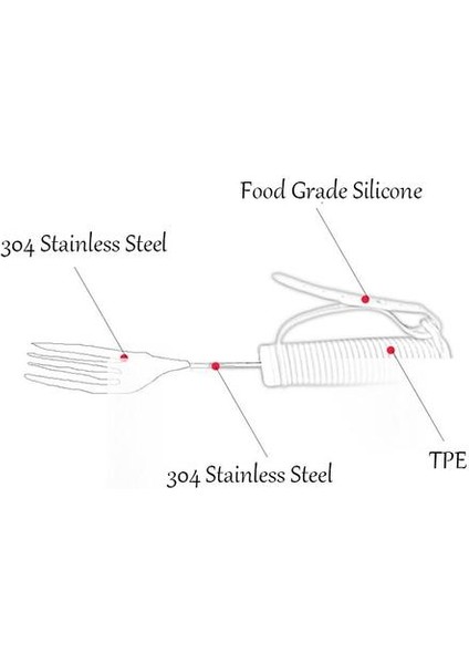 1 Adet Esnek Çatal Dönebilen Yemek Yeme Yeme Aıds Engelli Hasta Elderil Için Kapalı Artrit Insanlar Engelli Bedridden | Çatallar (Yurt Dışından)