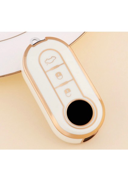 Citroen Jumper Anahtar Kılıfı Parlak Beyaz Gold