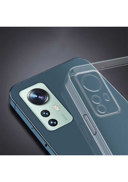 Xiaomi Mi 12 Lite Kılıf Kamera Korumalı Yumuşak Şeffaf Ince Süper Silikon