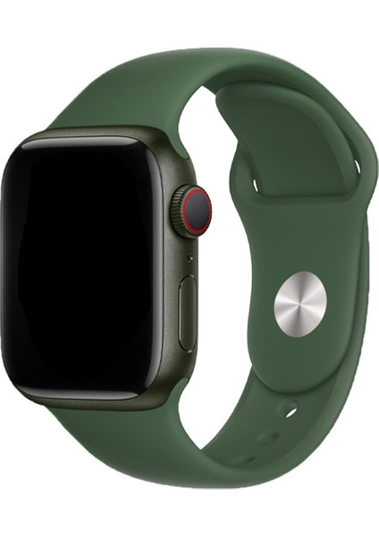Silikon Apple Watch Kordon 38-40-41mm Koyu Yeşil