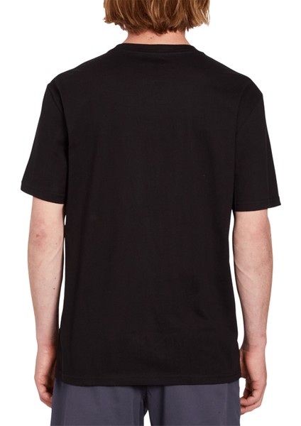 Siyah Erkek Bisiklet Yaka T-Shirt A3512352_VOLCOM Crisp Stone Bsc Blk