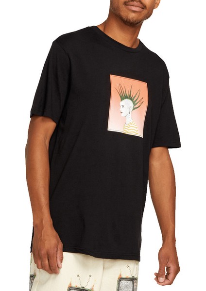 Siyah Erkek Bisiklet Yaka T-Shirt A3512321_VOLCOM Fa J Hager Hagerhaw fiyatları