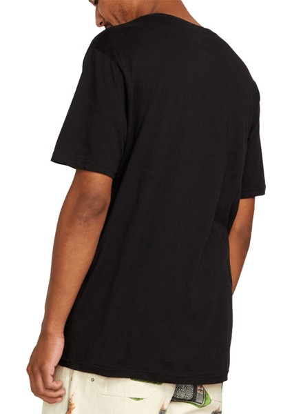 Siyah Erkek Bisiklet Yaka T-Shirt A3512321_VOLCOM Fa J Hager Hagerhaw modelleri