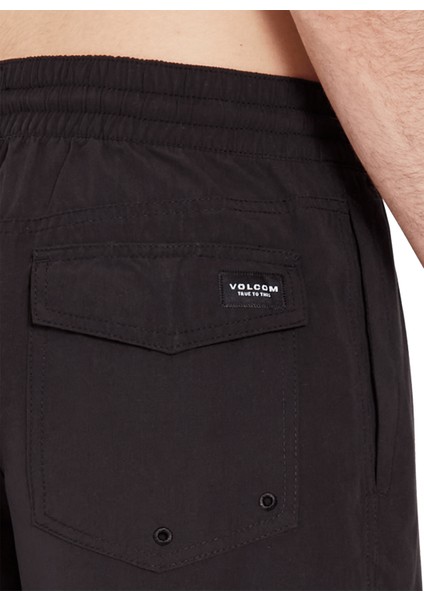 Siyah Erkek Kısa Şort Mayo A2512306_VOLCOM Lido Solid 16 Blk