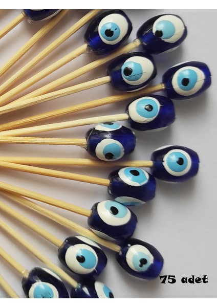 Beyhan Bayhan 50 Adet Dekoratif Büyük Nazar Boncuklu Sünnet Kürdanı 6 cm