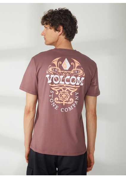 Kahve Bisiklet Yaka T-Shirt A3512313_VOLCOM Zenner Bsc T Bxb Ti