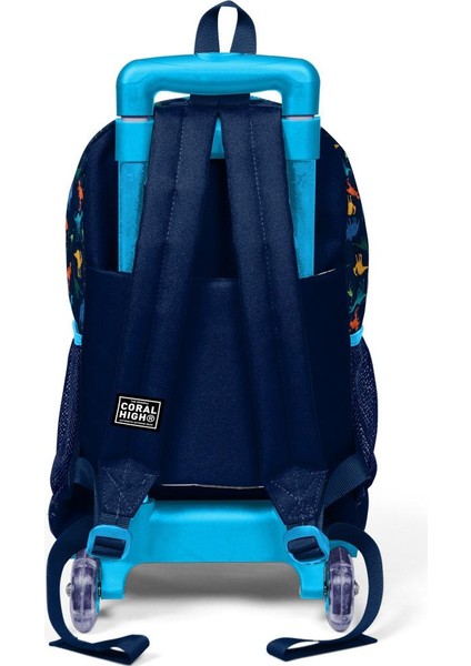 Kids Lacivert Mavi Dinozor Desenli Çekçekli 3'lü Çanta Seti SET0123135 indirimleri