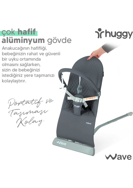 Wave Bebek Hareket Ettikçe Sallanabilen Kademeli Müzikli Titreşimli Anakucağı