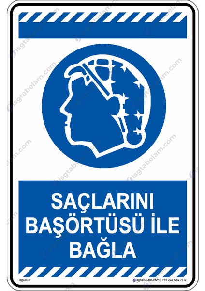 Saçlarını Baş Örtüsü İle Bağla/25x35cm/Etiket