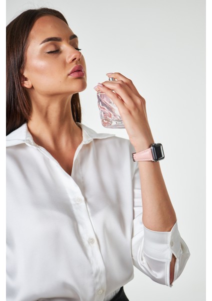 Apple Watch 38MM 40MM 41MM 3 4 5 6 7 Se 8 Uyumlu Kadın Deri Kordon Saat Kayışı modelleri