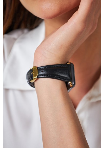 Apple Watch 38MM 40MM 41MM 3 4 5 6 7 Se 8 Uyumlu Kadın Deri Kordon Saat Kayışı modelleri