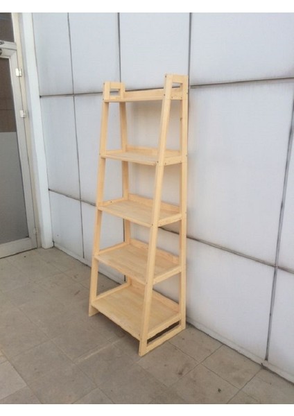 Ahşap 5 Katlı Merdiven Mutfak Banyo Dolabı, Saksılık, Çiçeklik, Kitaplık, Ayakkabılık, ABNY02