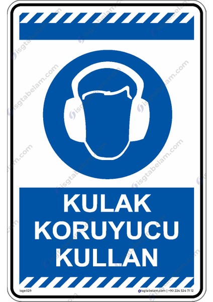 Kulak Koruyucu Kullan/25x35cm/Etiket