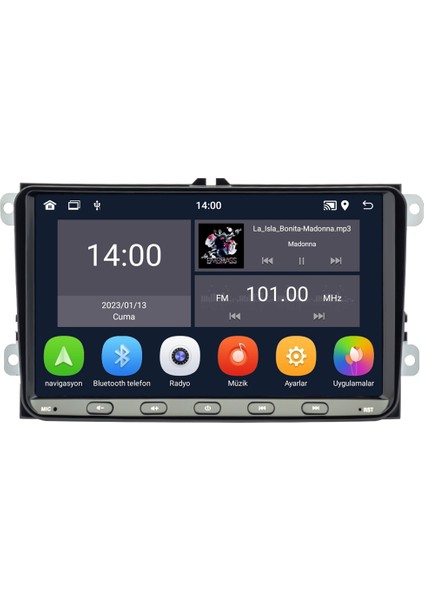 Volkswagen Scirocco (2009-2019) Android 13 Multimedya - 4 GB Ram - 64 GB Hafıza - Carplay CRV-4580XD SCIROCCO