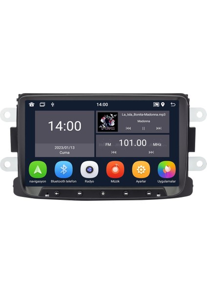 Dacia Sandero (2013-2020) Android 13 Multimedya - 4 GB Ram - 64 GB Hafıza - Carplay CRV-4606XD SANDERO