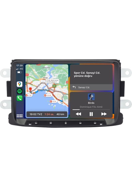 Dacia Sandero (2013-2020) Android 13 Multimedya - 4 GB Ram - 64 GB Hafıza - Carplay CRV-4606XD SANDERO