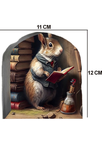 Kitap Okuyan Fare Duvar Sticker Kütüphaneci Sevimli Fare ve Fare Holü Sticker fiyatları
