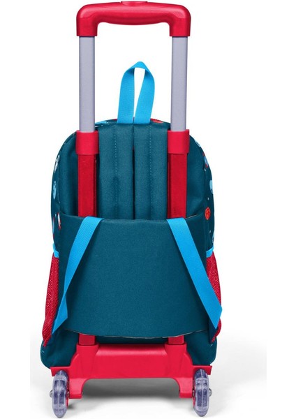 Kids Çivit Kırmızı Uzay Desenli Çekçekli 3'lü Çanta Seti SET0123136 indirimleri