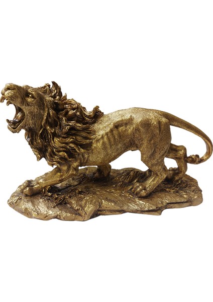 Kaideli Aslan Altın Biblo 40X22 cm