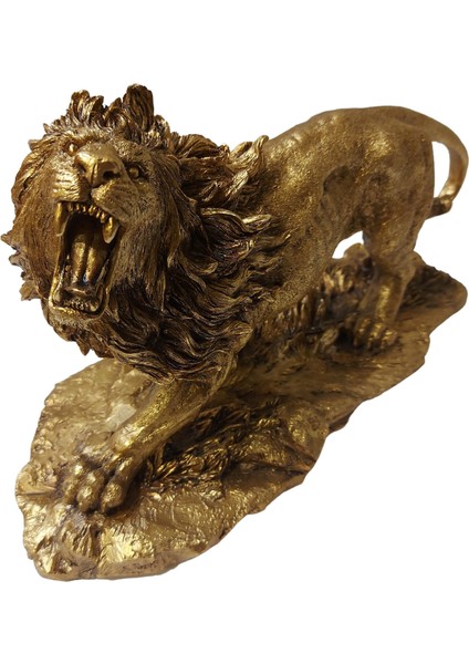 Kaideli Aslan Altın Biblo 40X22 cm