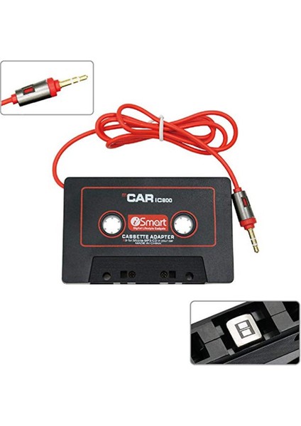 Mp3/4 Ipod Için Prettyia Black Araçlı Kaset Bant Adaptör Dönüştürücü (Yurt Dışından)