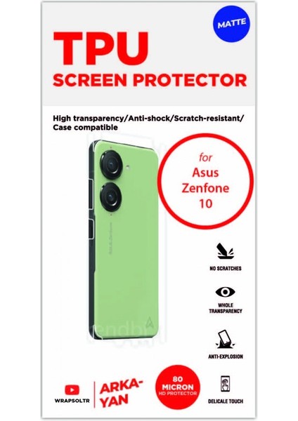 Asus Zenfone 10 Tpu Mat Arka Yan Koruyucu Film fiyatları