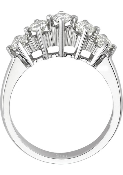 G Renk 0,78 Karat Pırlanta 5 Taş Yüzük 0423R0076 modelleri