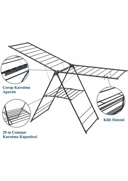 Harbinger MM051 Inova Black Çamaşır Kurutma Askısı
