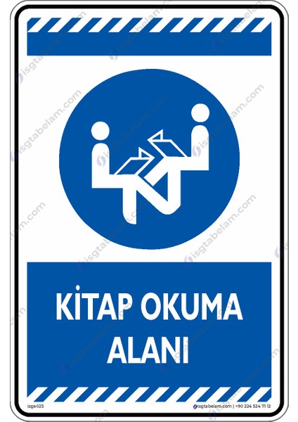Kitap Okuma Alanı/25x35cm/Etiket