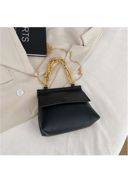 Yaratıcı Yazarlık Kadın Çanta Şık Omuz Çantası Çakıl Taşlı Zincir Çanta (Yurt Dışından)