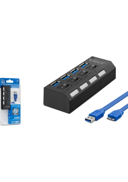 HDX7023 Hub USB 3.0 1 Port + USB 2.0 3 Port