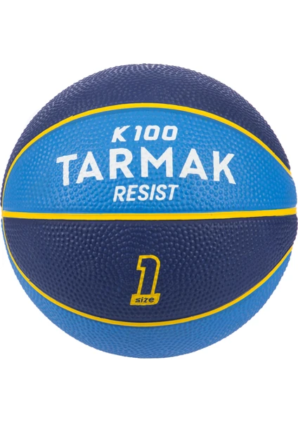 Tarmak Mini Basketbol Topu - 1 Numara - Sarı / Mor - K100K100Mavi