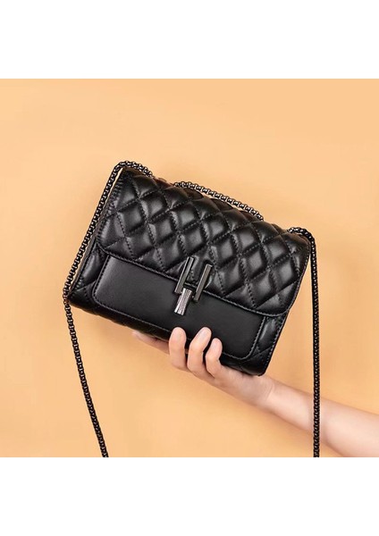 Yeni Eşkenar Dörtgen Zincir Omuz Çantası (Yurt Dışından) modelleri