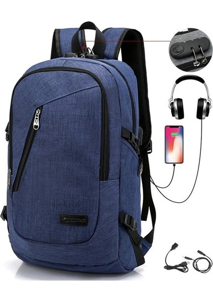 USB Şarjlı 30L Hırsızlığa Karşı Bilgisayar Sırt Çantası, (Yurt Dışından)