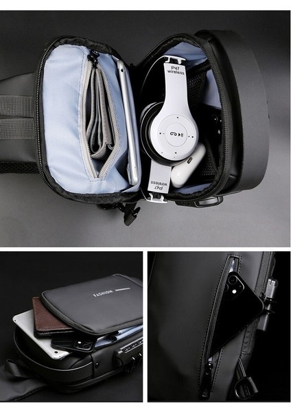 Göğüs Çantası Erkek Yeni Gelgit Marka Crossbody Çanta Sıçramaya Dayanıklı Oxford Kumaş Omuz Çantası Şifre Kilidi Spor Rahat Sırt Çantası (Yurt Dışından) modelleri