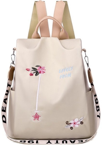 Çiçek Işlemeli Sırt Çantası Art Oxford Sırt Çantası (Yurt Dışından)