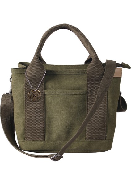 Fermuarlı Omuz Tote Kanvas Çanta (Yurt Dışından)