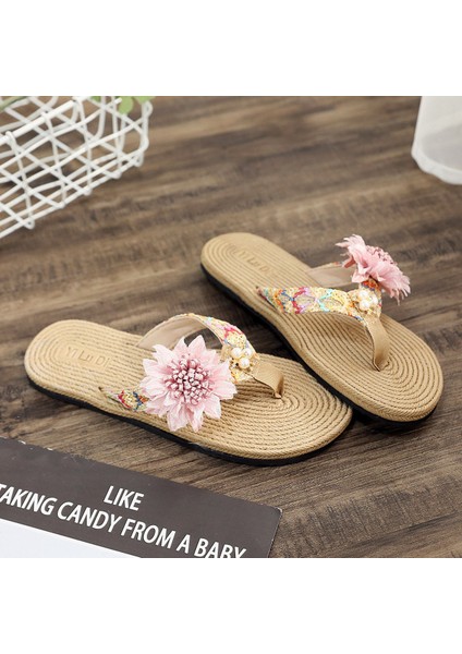 Yazlık Ayakkabı Kadın Deniz Kenarı Terlik Terlik Çiçekler (Yurt Dışından) fırsatları