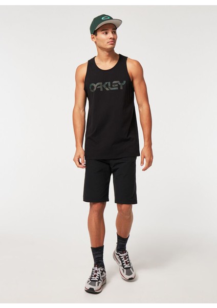 Siyah Erkek Bisiklet Yaka Baskılı Atlet Oakley Mark 3 Tank