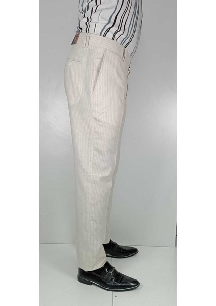 Erkek Cizgili Keten Pantolon Yazlık fiyatları