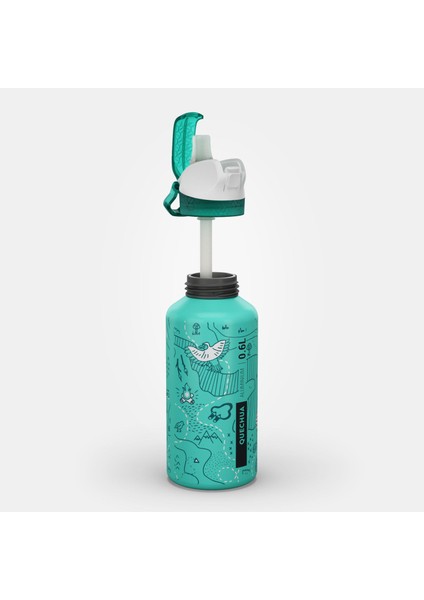 Quechua Outdoor Alüminyum Matara - Pipetli / 0,6 Litre - Grafik Desenli - 900