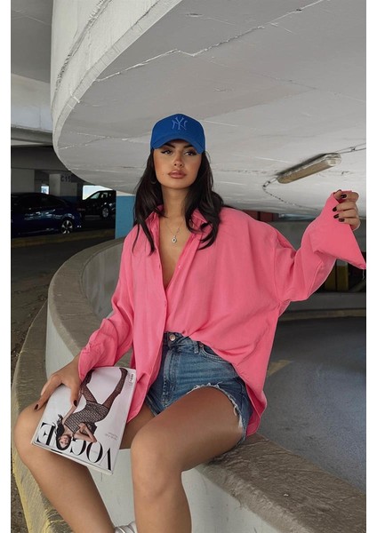 Modal Tiril Gömlek Pembe