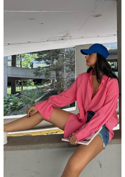 Modal Tiril Gömlek Pembe