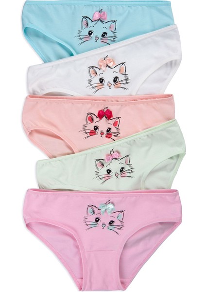 Pamuklu Kız Çoçuk Mixcolor 5'li Paket Baskılı Külot fiyatları