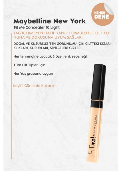 Maybelline New York Fit Me Concealer 10 Light