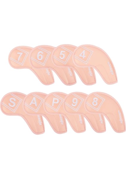 9 Adet Golf Demir Kafa Kapakları 4-9, P, A, S Pu Derisi Golf Kulübü Baş Kapağı Irons Pink Için (Yurt Dışından) modelleri